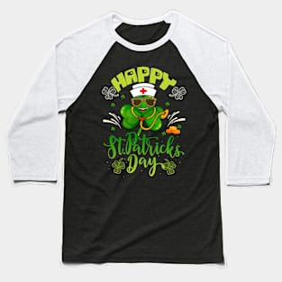 Nurse Shamrock EMT Irish St Patricks Day Nursing Medical Fun Baseball T-Shirt